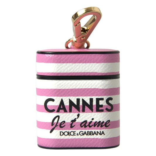 Dolce & GabbanaChic Pink Stripe Leather Airpods CaseMcRichard Designer Brands£199.00