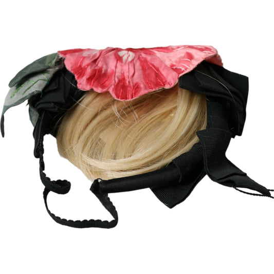 Black Viscose White Hair Parrucchiera Headband Diadem
