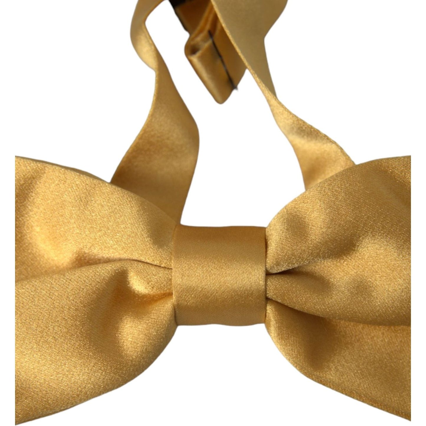 Yellow Silk Adjustable Neck Men Bow Tie