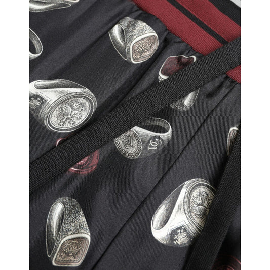 Dolce & GabbanaElegant Silk Jogging Trousers with Ring PrintMcRichard Designer Brands£589.00