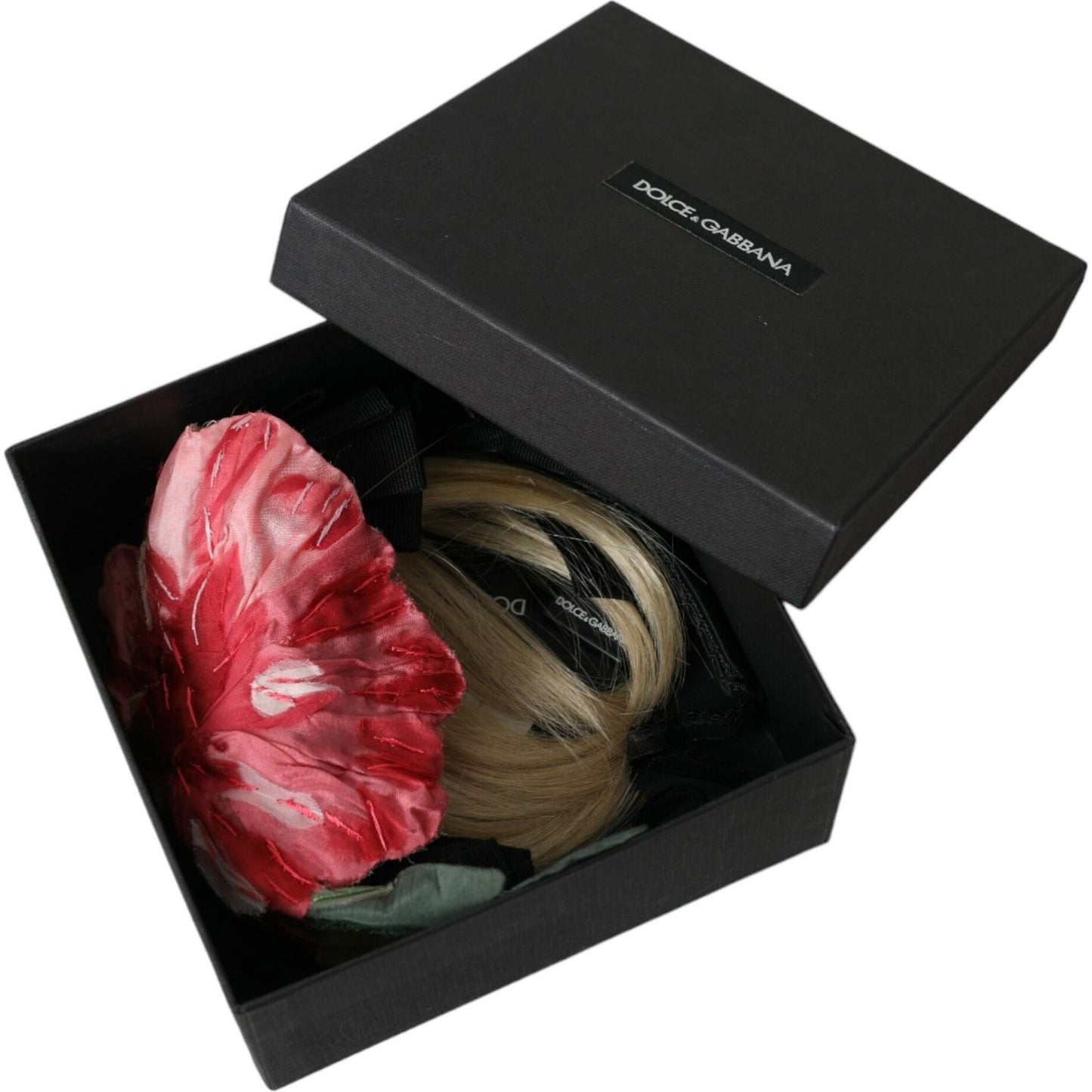 Dolce & Gabbana Black Viscose White Hair Parrucchiera Headband Diadem black-viscose-white-hair-parrucchiera-headband-diadem-1