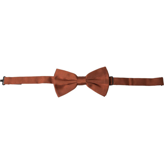 Brown Silk Adjustable Neck Men Bow Tie