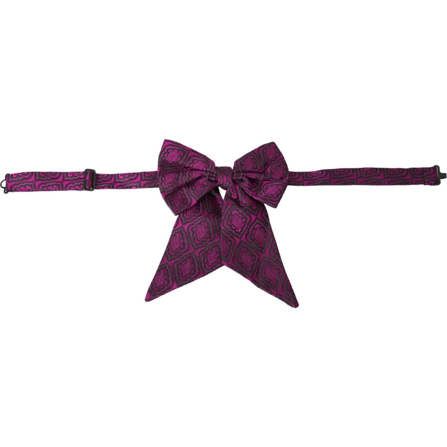 Purple Ribbon Silk Adjustable Neck Men Bow Tie