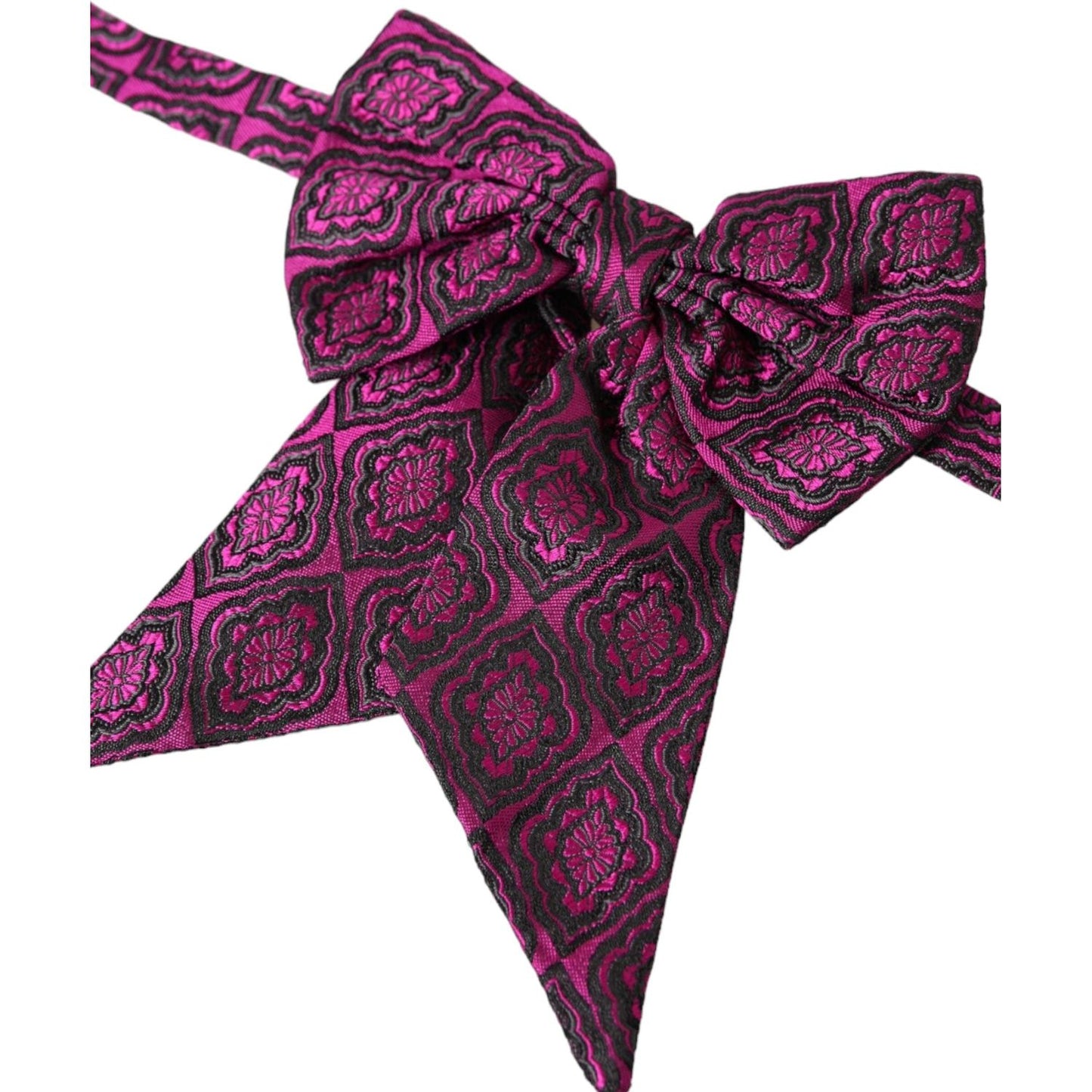 Purple Ribbon Silk Adjustable Neck Men Bow Tie