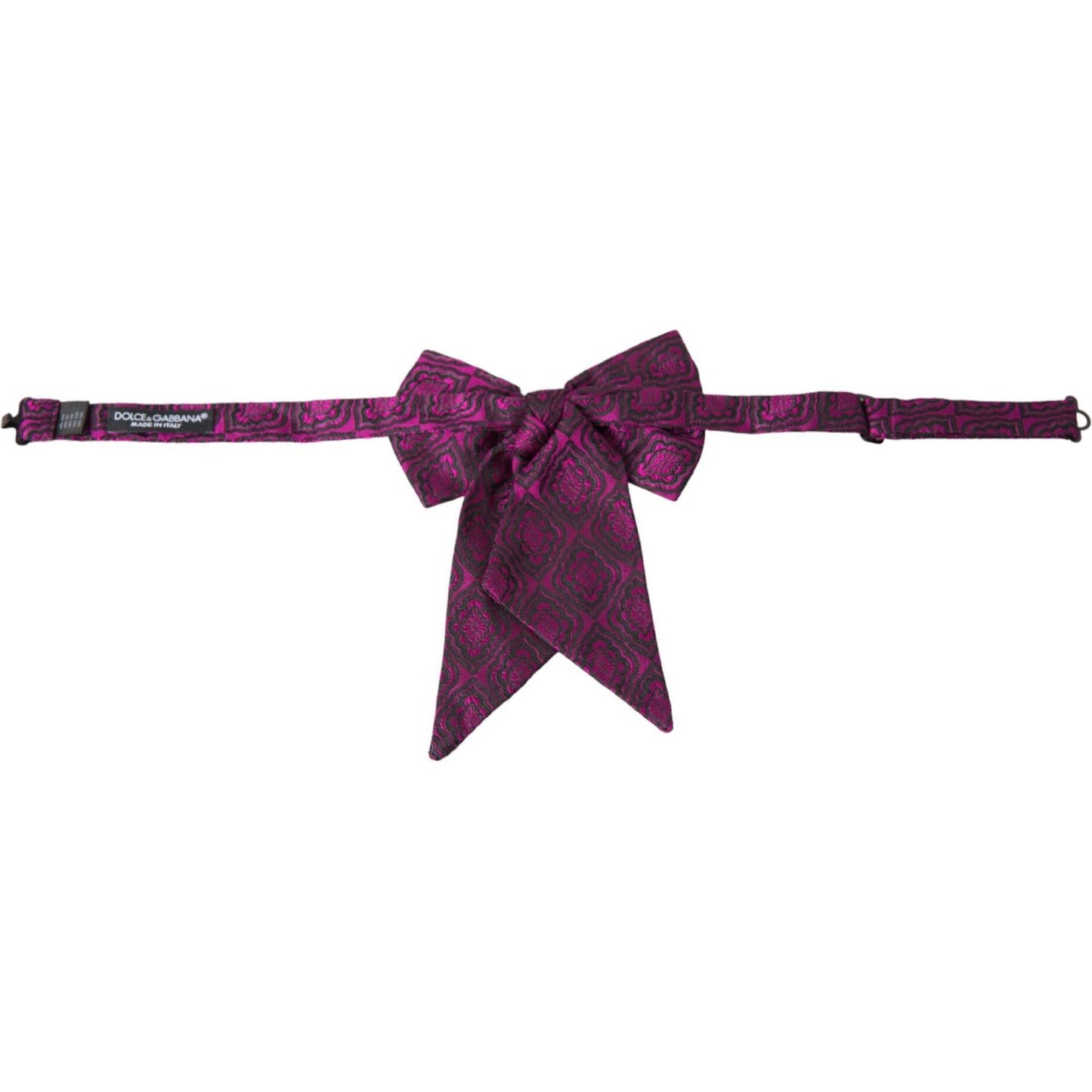 Purple Ribbon Silk Adjustable Neck Men Bow Tie