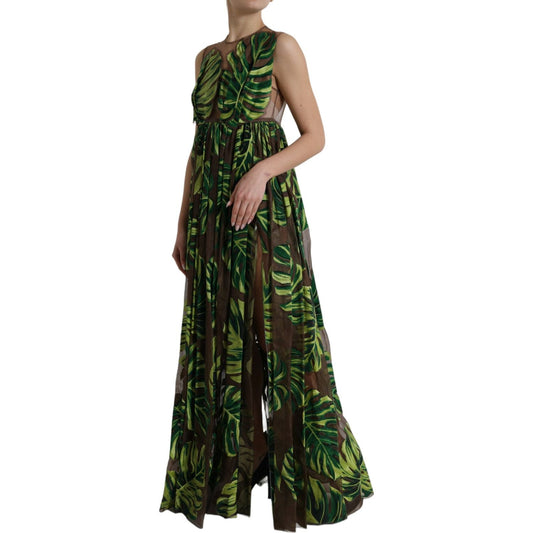 Dolce & Gabbana | Elegant A-Line Sleeveless Silk Blend Dress| McRichard Designer Brands   