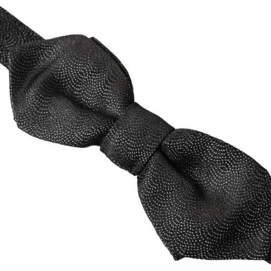 Black Silk Adjustable Neck Men Bow Tie