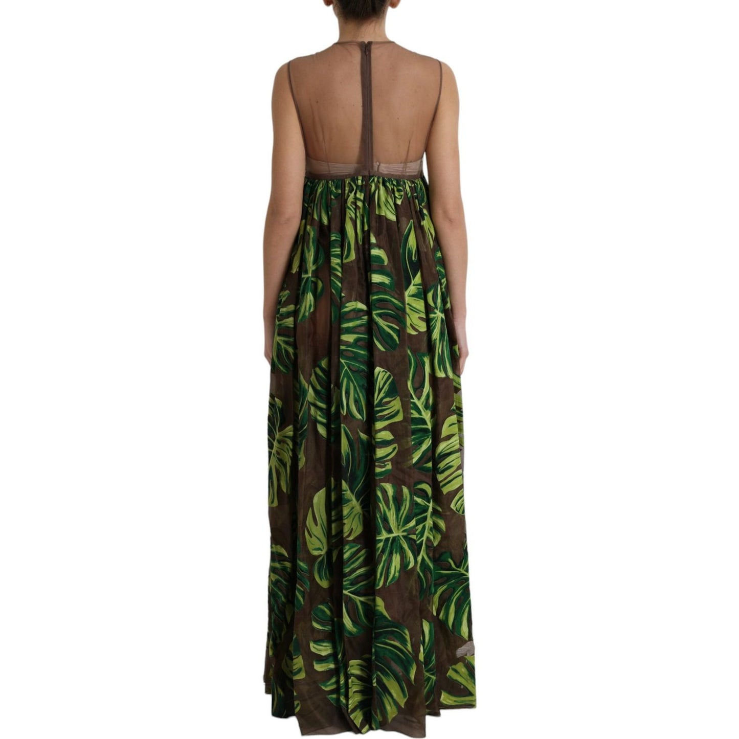 Dolce & Gabbana | Elegant A-Line Sleeveless Silk Blend Dress| McRichard Designer Brands   