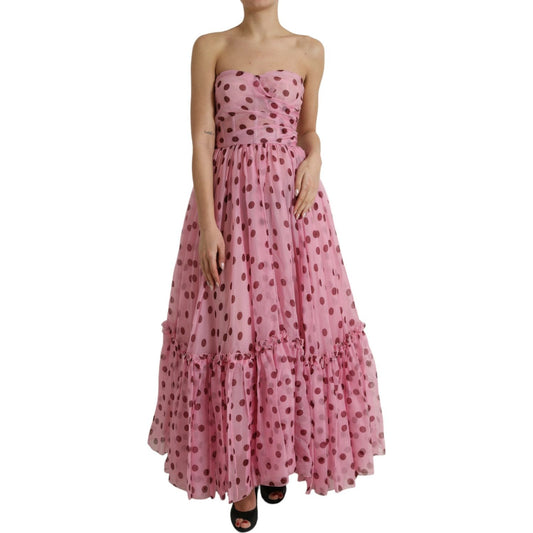 Dolce & GabbanaChic A-Line Strapless Silk Dress in PinkMcRichard Designer Brands£2709.00