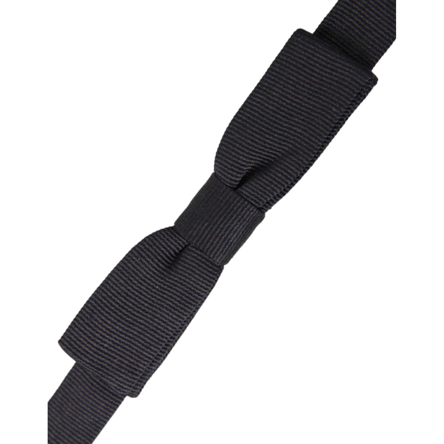 Black Silk Adjustable Men Neck Bow Tie