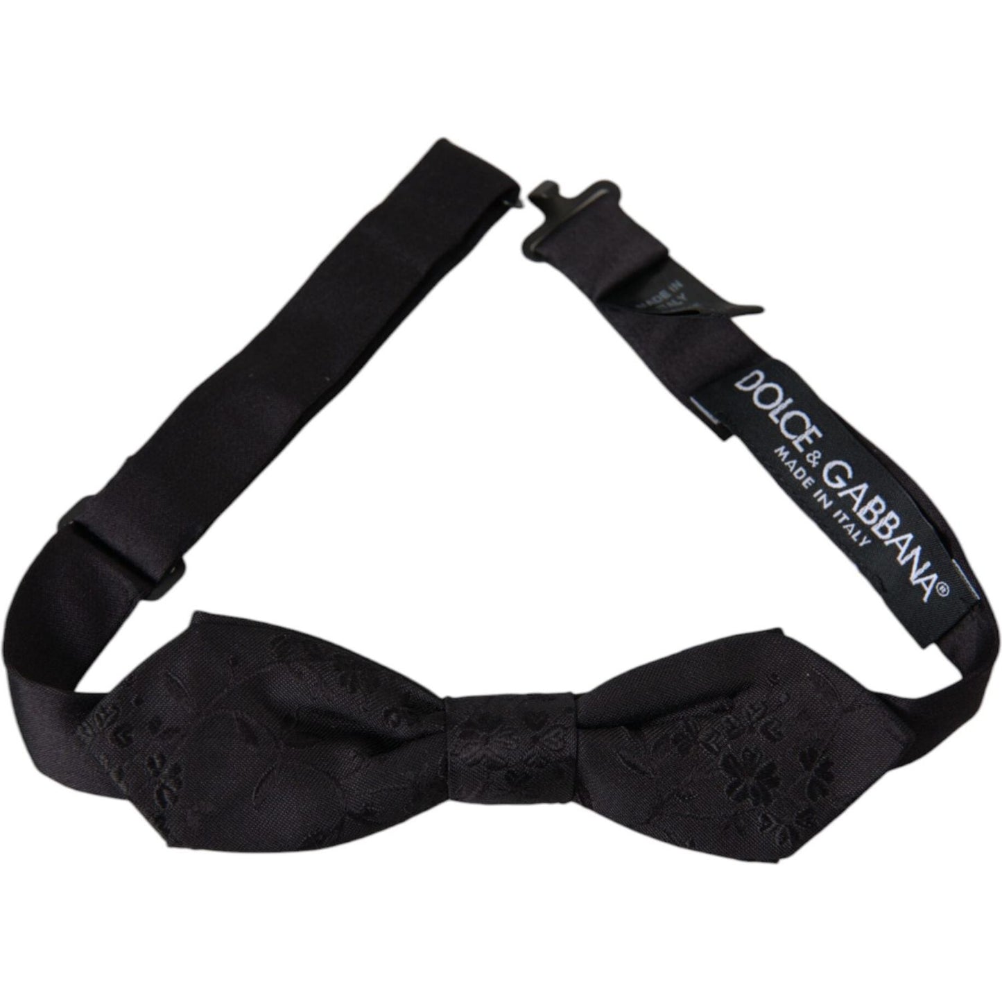 Black Silk Adjustable Neck Men Bow Tie