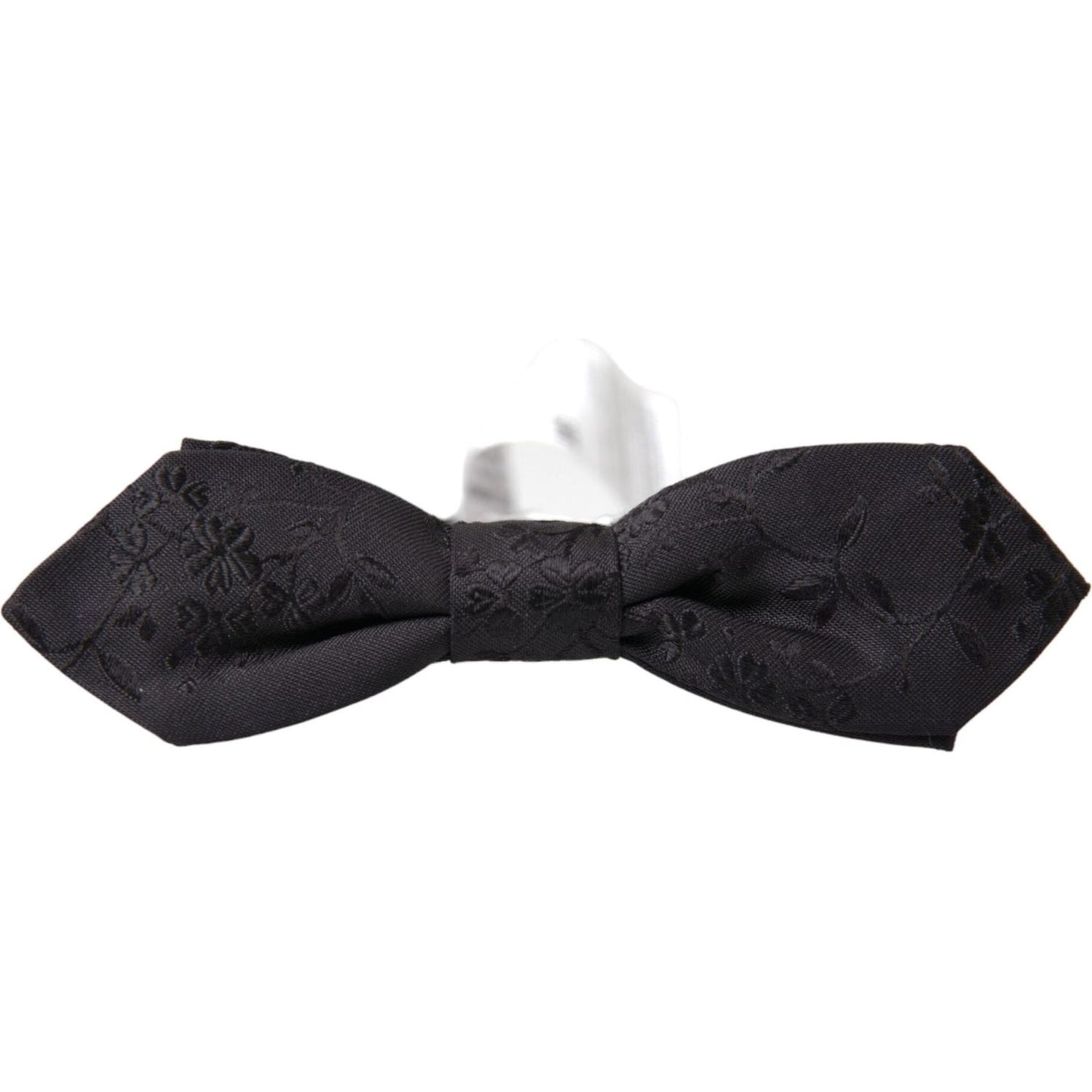 Black Silk Adjustable Neck Men Bow Tie