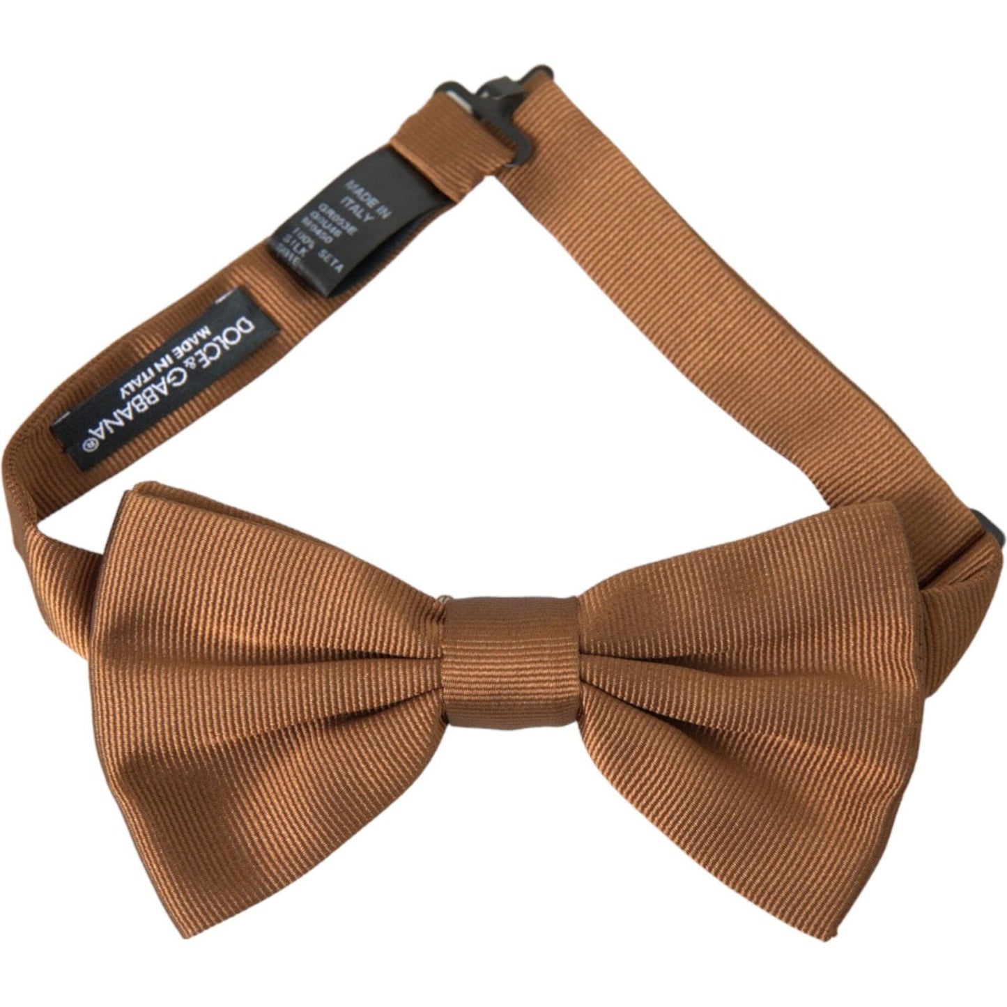 Brown Silk Adjustable Neck Men Bow Tie