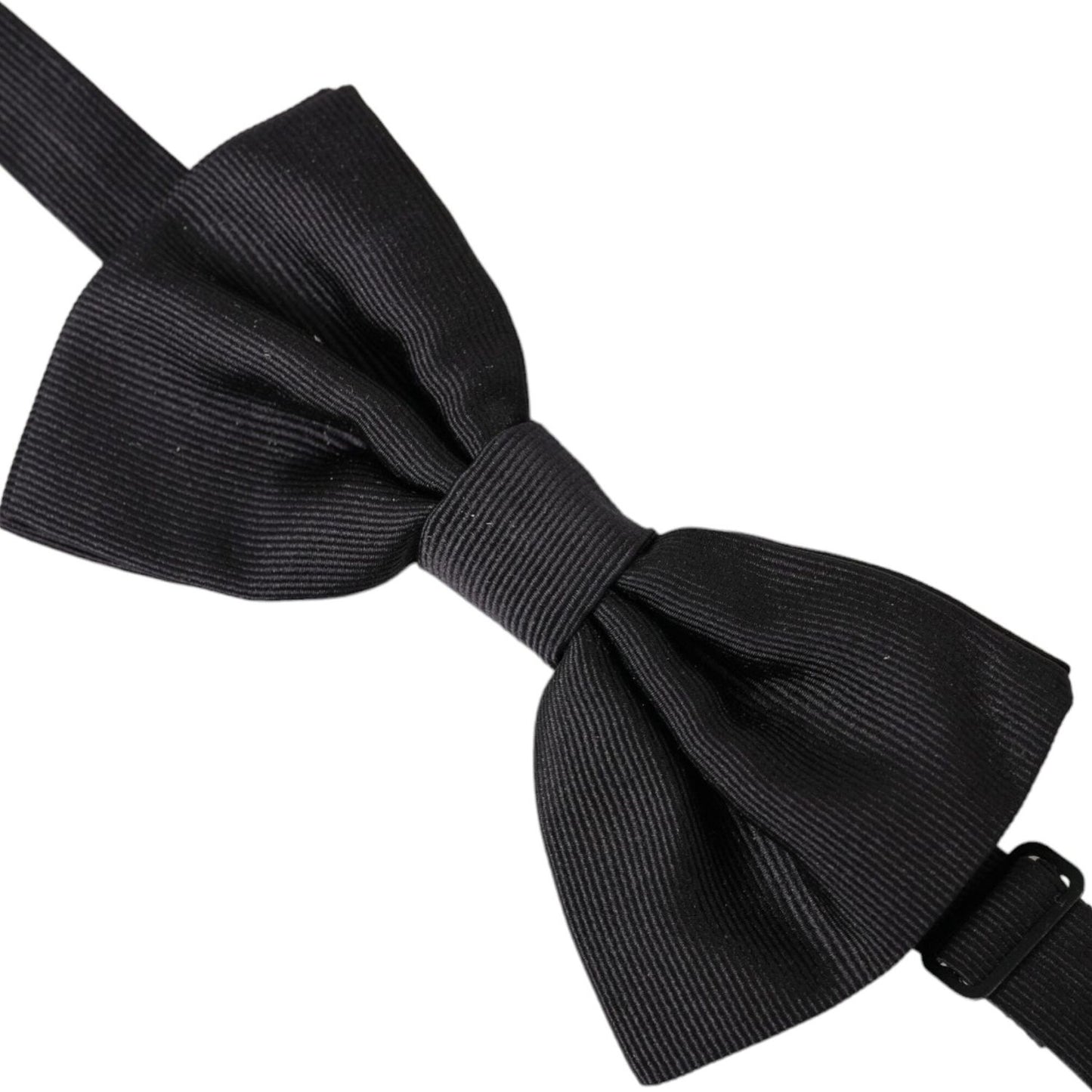 Black Silk Adjustable Neck Men Bow Tie