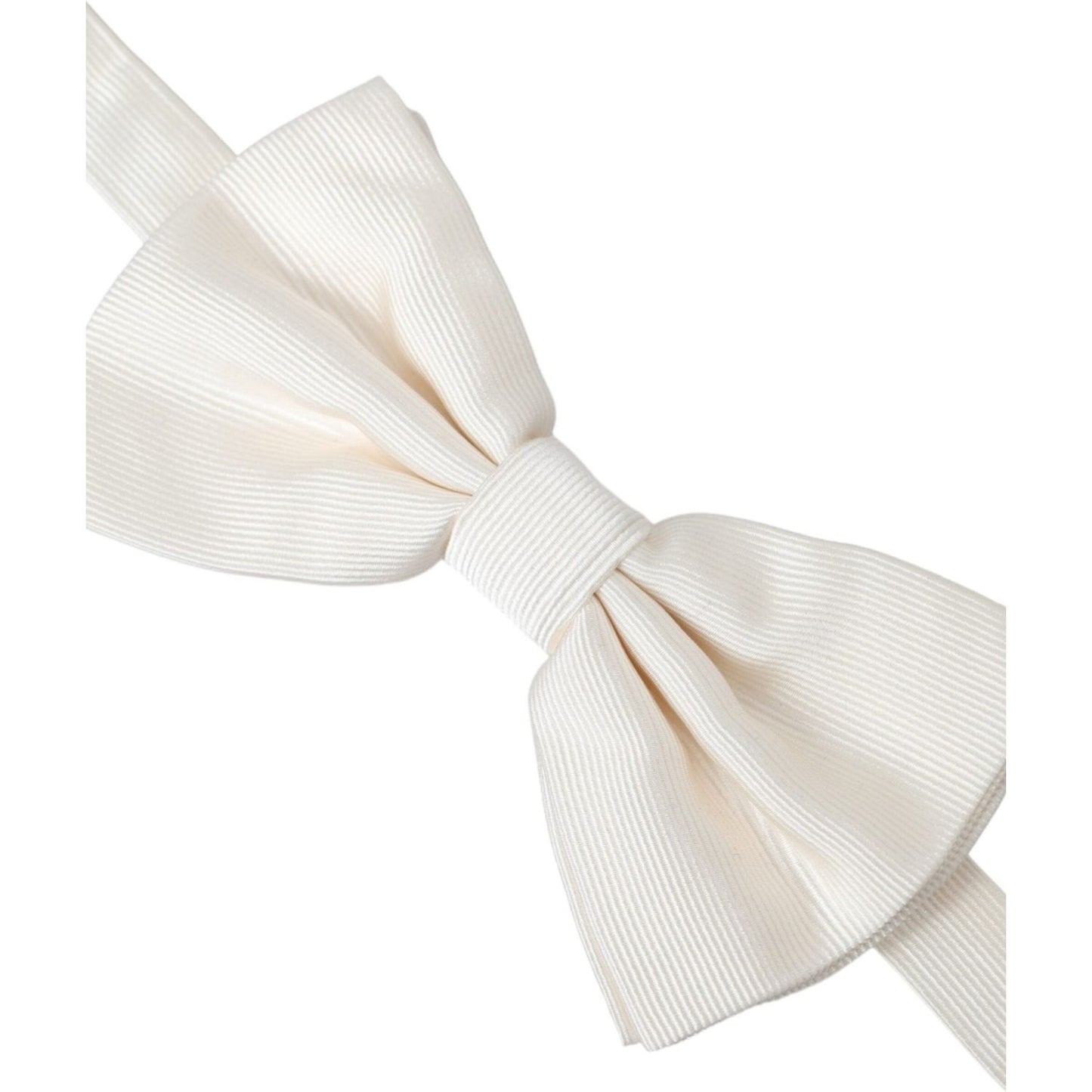 Off White Silk Adjustable Neck Men Bow Tie