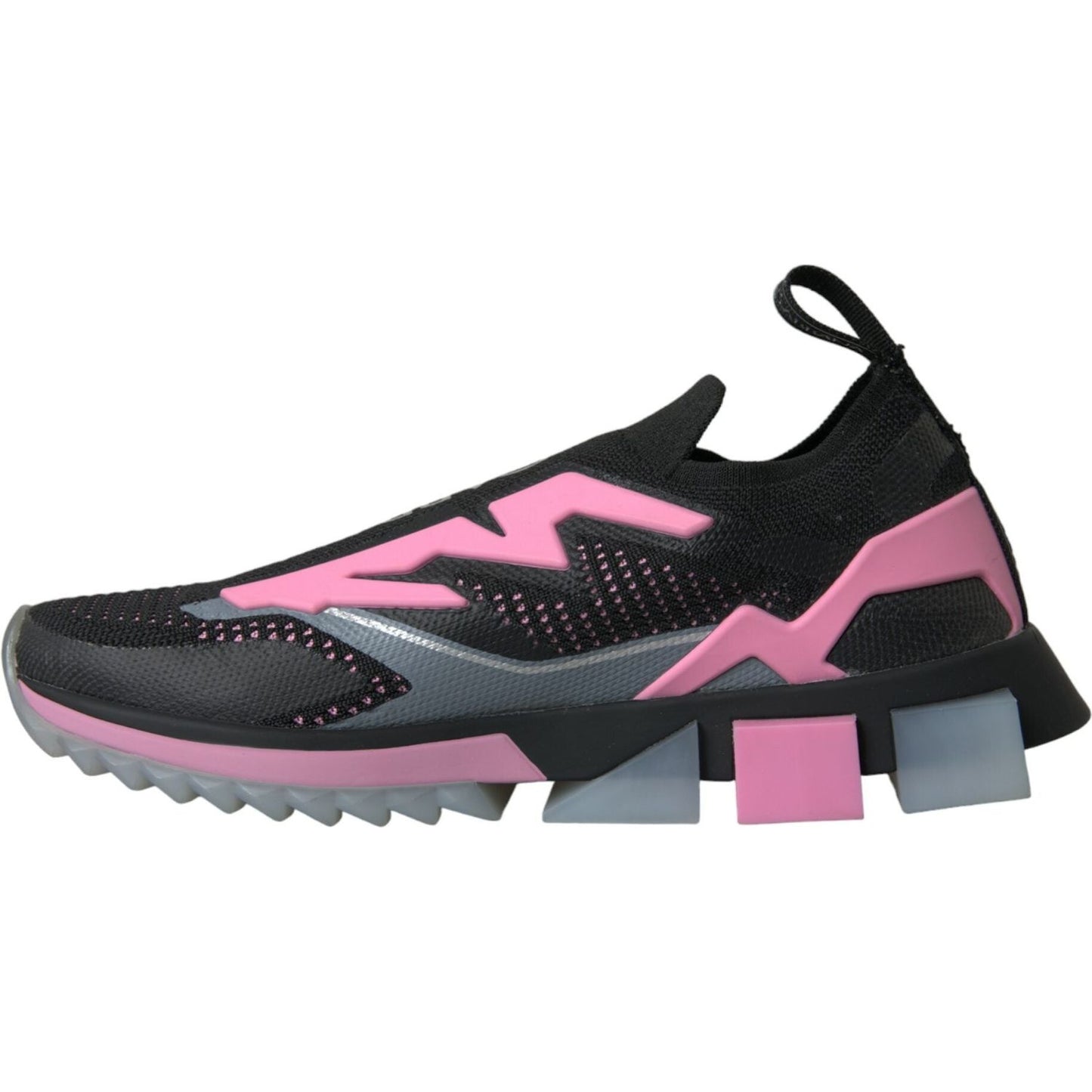 Dolce & Gabbana Black Pink Slip On Sorrento Sneakers Shoes black-pink-slip-on-sorrento-sneakers-shoes
