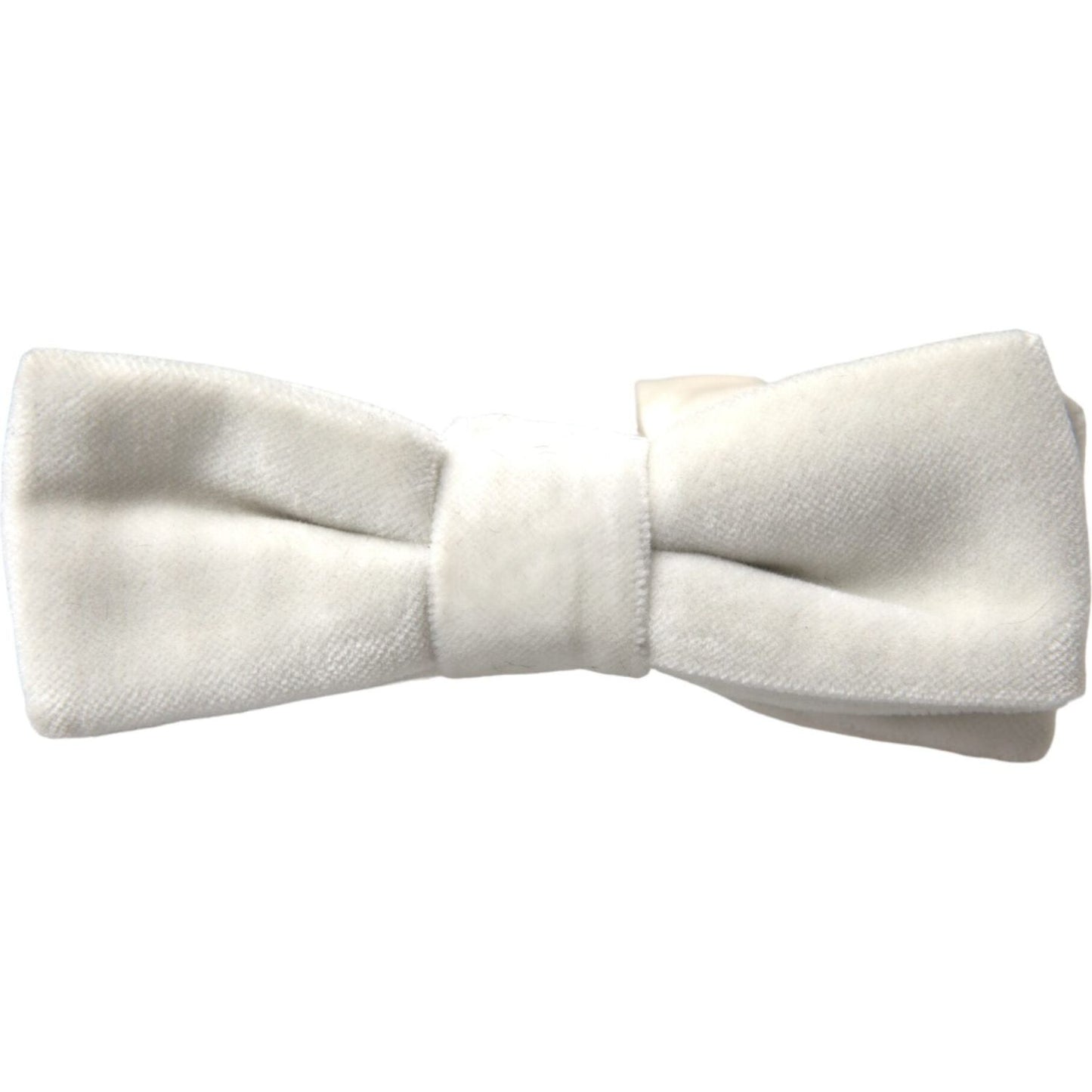 White Suede Cotton Adjustable Neck Men Bow Tie