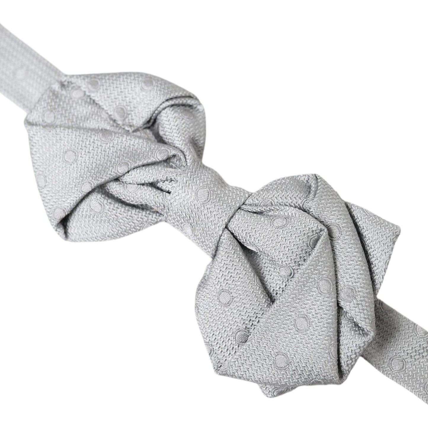 Gray Silk Adjustable Neck Men Bow Tie