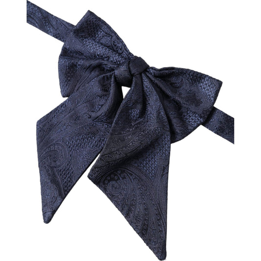 Blue Ribbon Silk Adjustable Neck Men Bow Tie