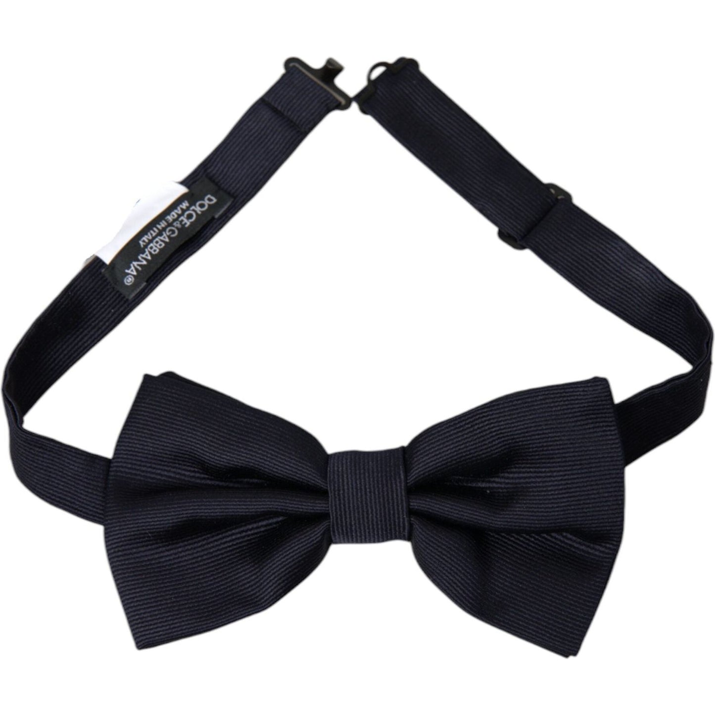 Black Silk Adjustable Neck Men Bow Tie