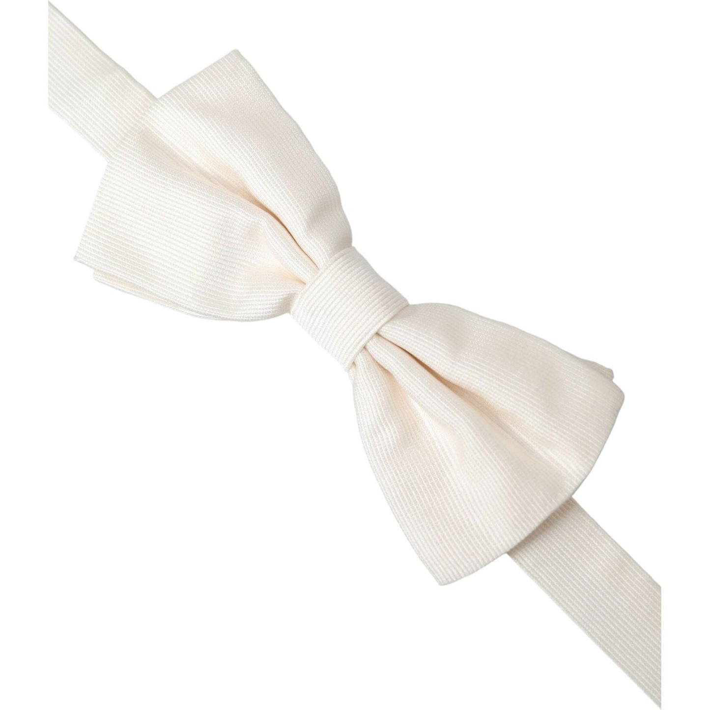 Off White Silk Adjustable Neck Men Bow Tie