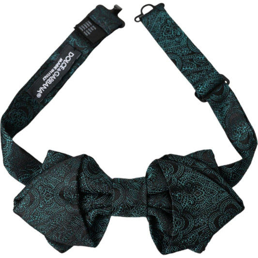 Green Bandana Silk Adjustable Neck Bow Tie