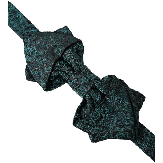Green Bandana Silk Adjustable Neck Bow Tie