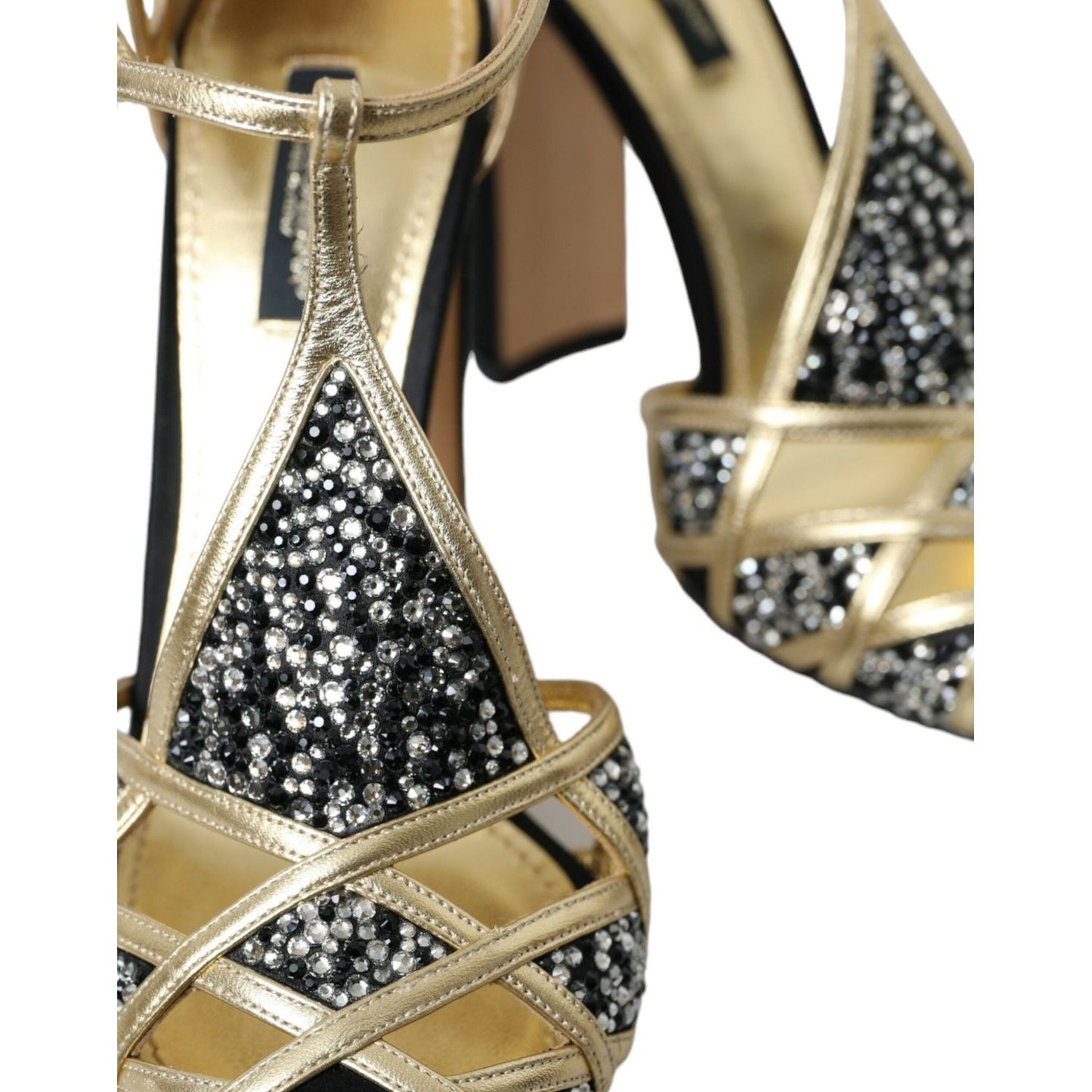 Dolce & Gabbana Black Suede Gold Embellished Heels Pump Shoes black-suede-gold-embellished-heels-pump-shoes