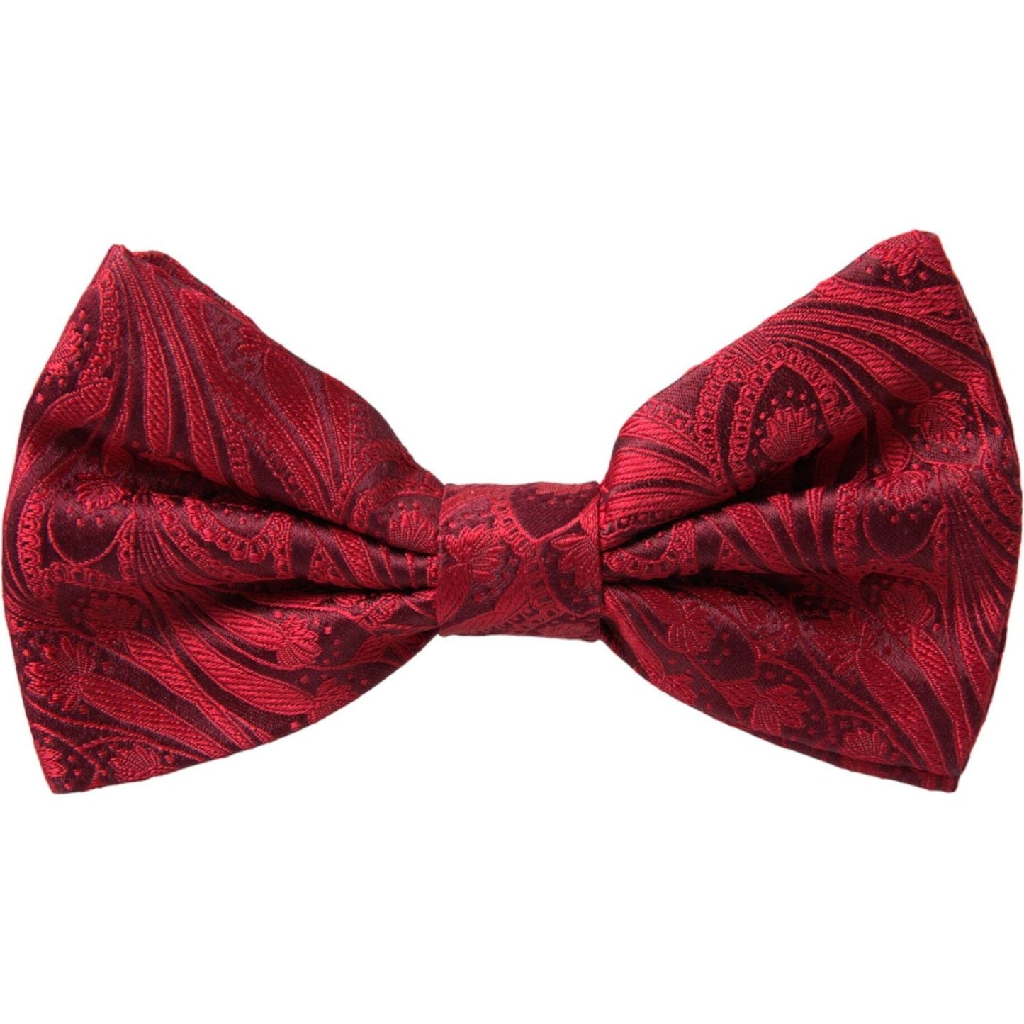 Red Brocade Silk Adjustable Neck Men Bow Tie