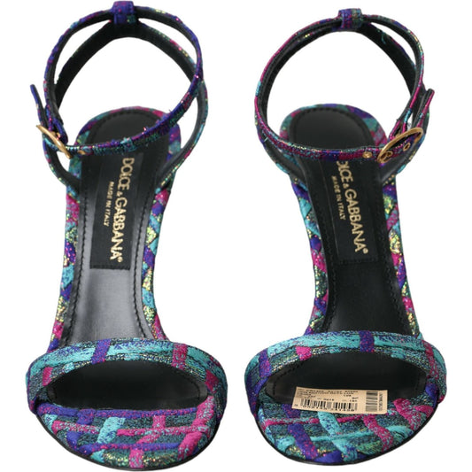 Dolce & GabbanaMulticolor Jacquard Crystals Sandals ShoesMcRichard Designer Brands£959.00