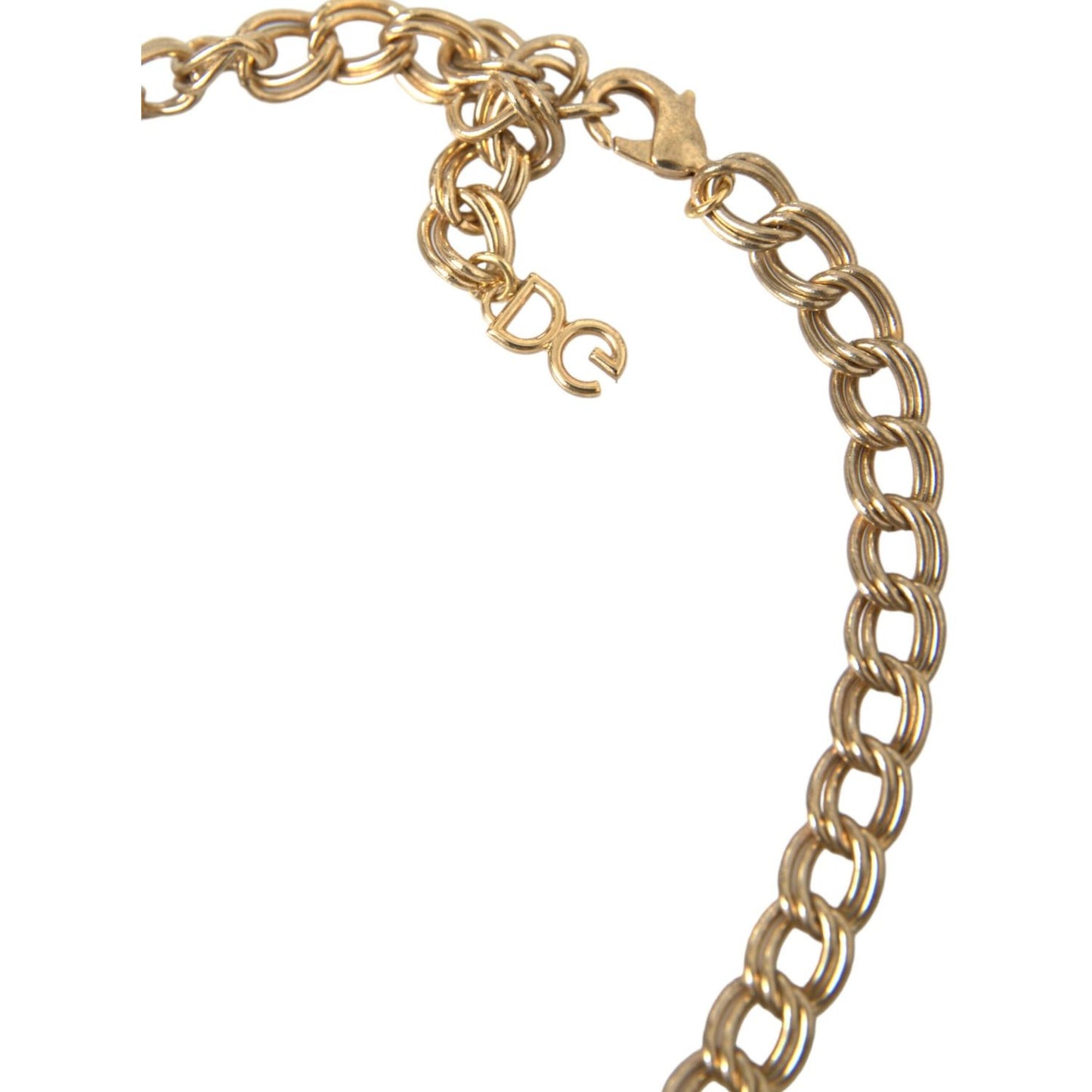 Dolce & Gabbana Gold Chain Rose Cross Strawberry Star Pendant Necklace gold-chain-rose-cross-strawberry-star-pendant-necklace