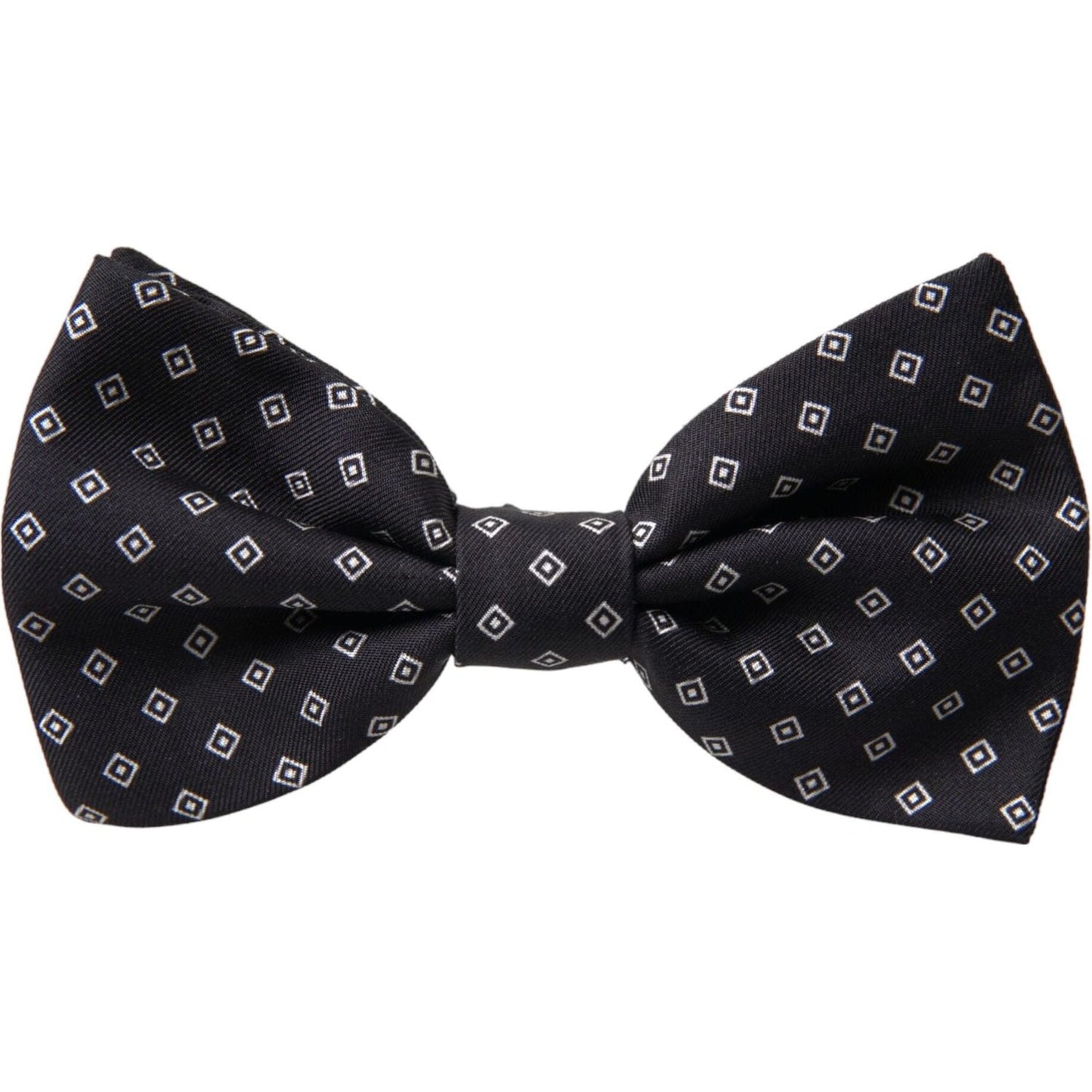 Black Patterned Silk Adjustable Neck Men Bow Tie