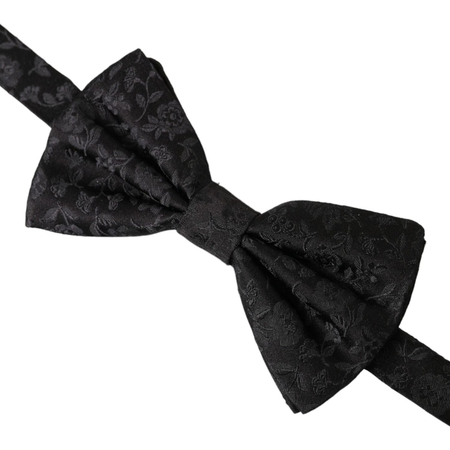 Black Brocade Silk Adjustable Neck Men Bow Tie