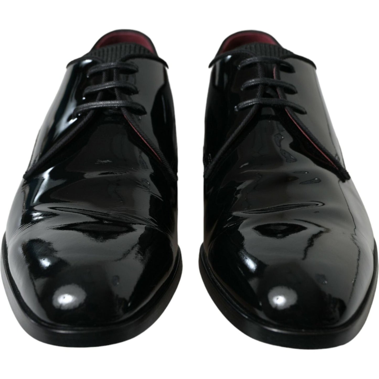 Dolce & Gabbana Elegant Black Calfskin Leather Derby Shoes black-calfskin-leather-derby-dress-shoes
