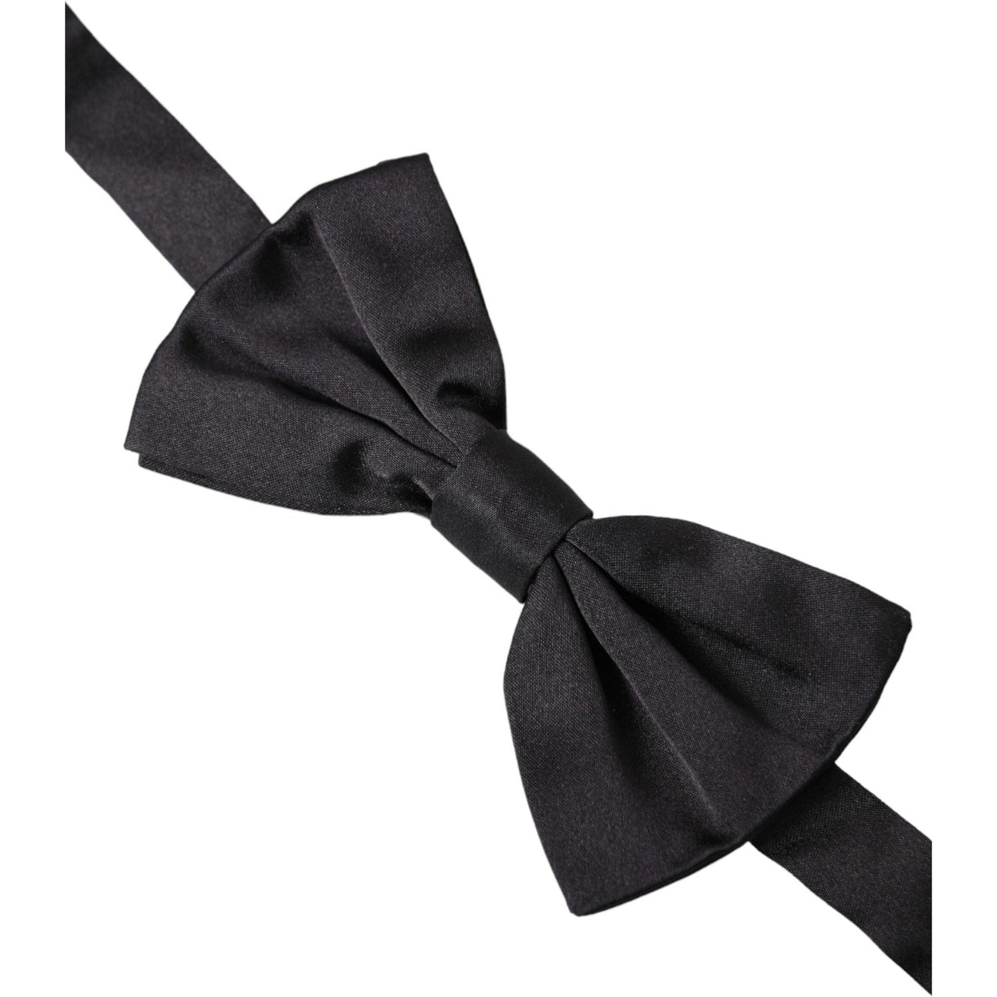 Black Silk Adjustable Neck Men Bow Tie