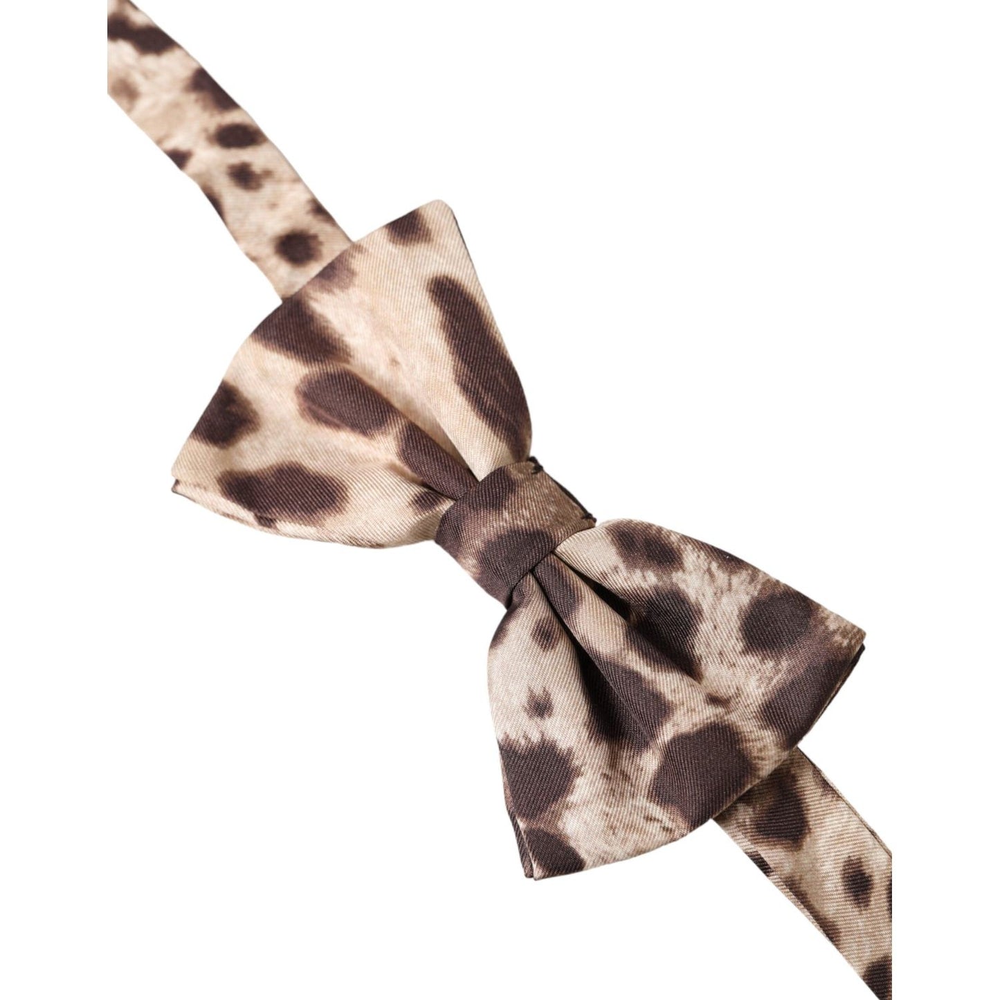 Brown Leopard Silk Adjustable Neck Men Bow Tie