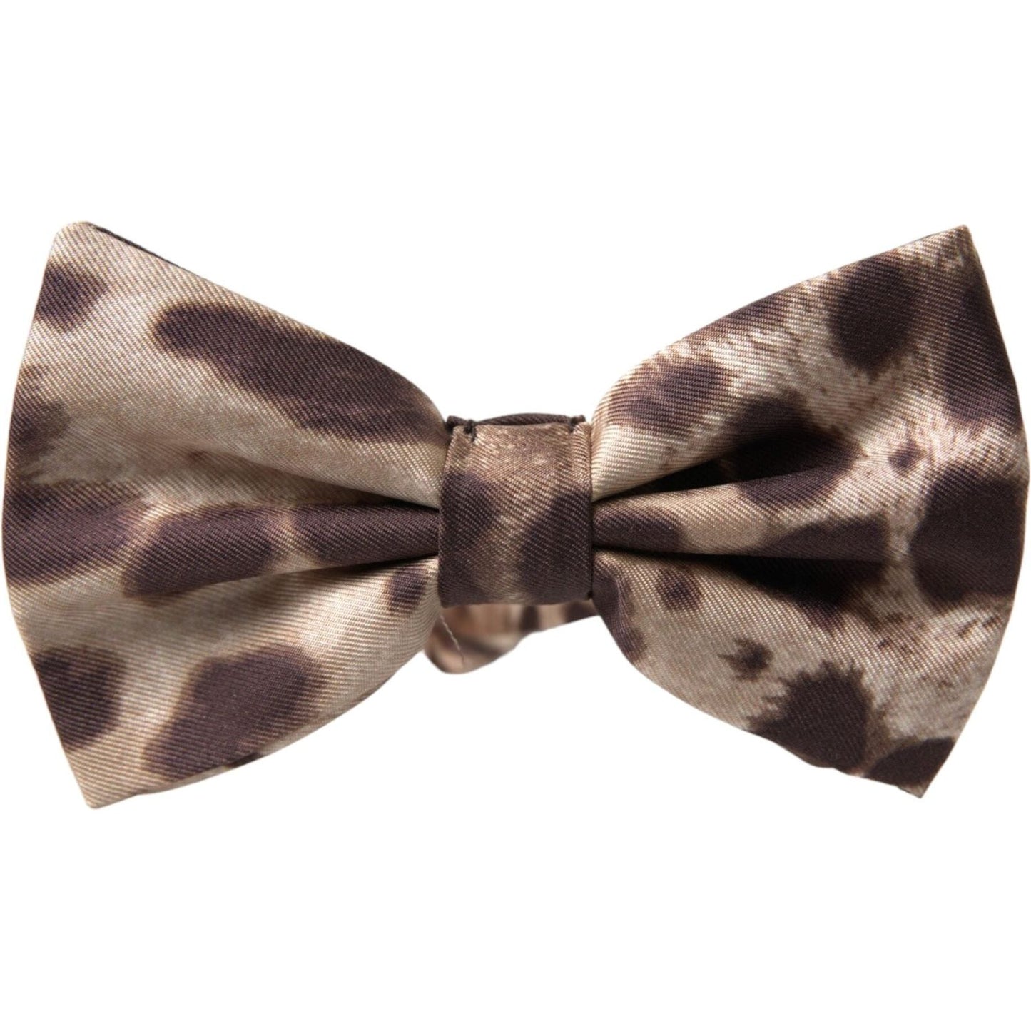 Brown Leopard Silk Adjustable Neck Men Bow Tie