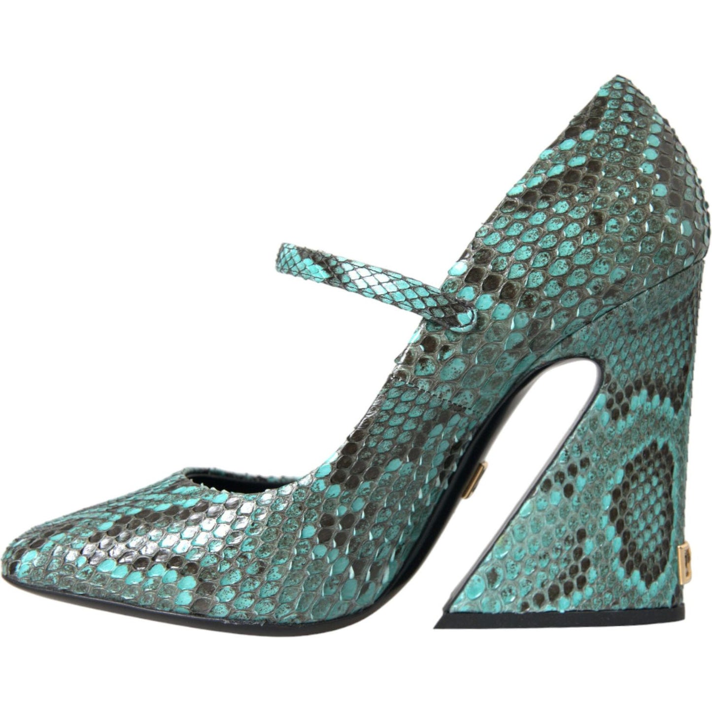 Dolce & Gabbana Aqua Python Leather Mary Jane Pumps Shoes aqua-python-leather-mary-jane-pumps-shoes