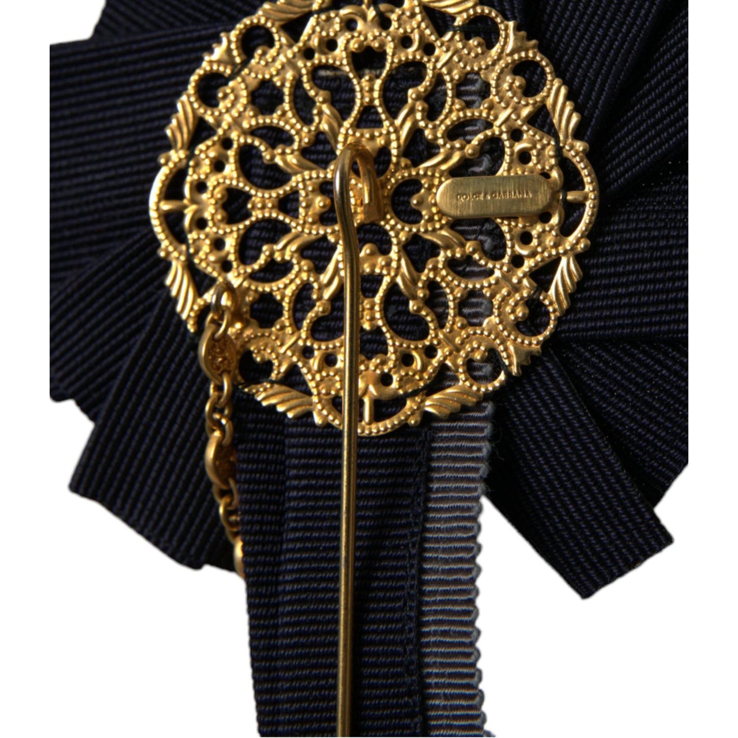 Dolce & Gabbana Gold Brass Crystal Bee Men Brooch Lapel Pin gold-brass-crystal-bee-men-brooch-lapel-pin
