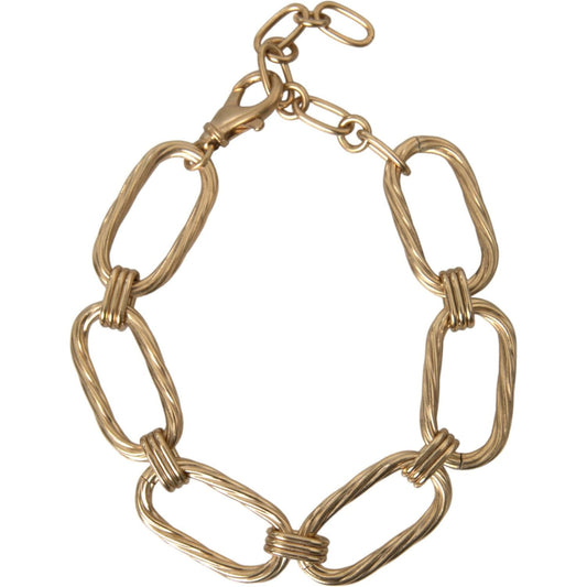 Dolce & Gabbana Gold Tone Brass Large Link Chain Jewelry Necklace gold-tone-brass-large-link-chain-jewelry-necklace