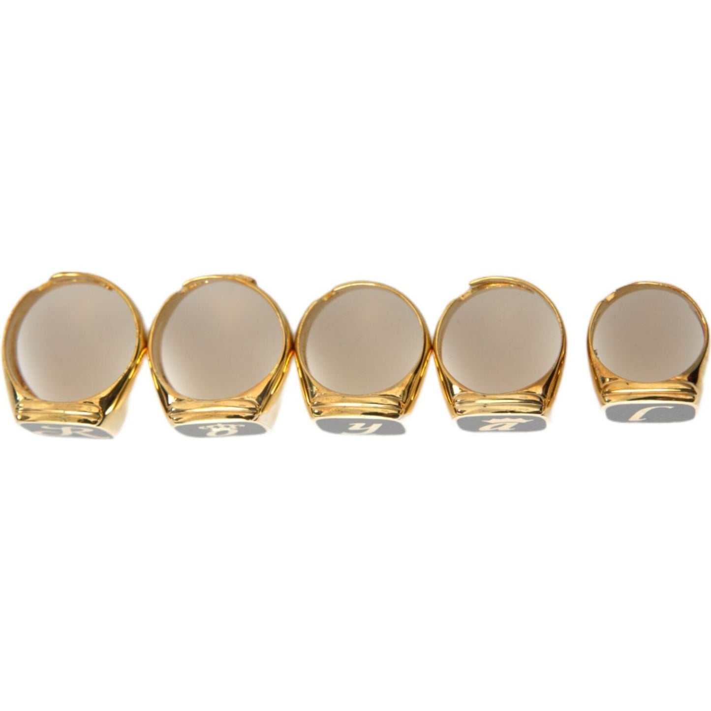 Dolce & GabbanaGold Brass ROYAL Enamel Set of 5 RingMcRichard Designer Brands£659.00