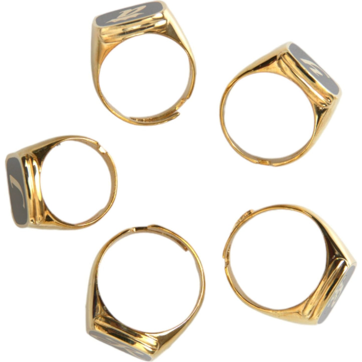 Dolce & GabbanaGold Brass ROYAL Enamel Set of 5 RingMcRichard Designer Brands£659.00