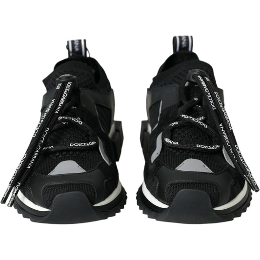Dolce & Gabbana Black Mesh Sorrento Trekking Sneakers Shoes black-mesh-sorrento-trekking-sneakers-shoes-1