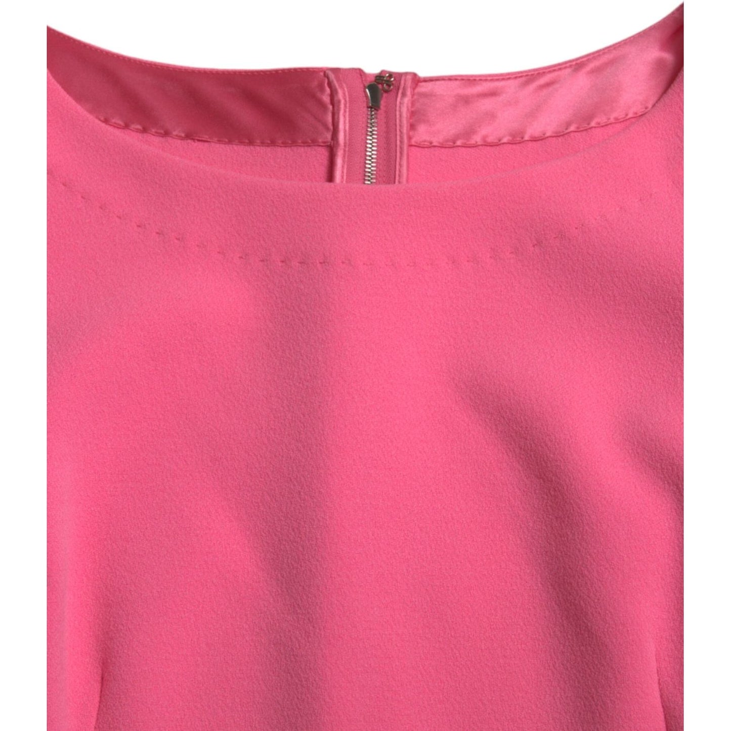 Dolce & Gabbana Elegant Rose Pink Bodycon Midi Dress rose-pink-long-sleeves-bodycon-midi-dress