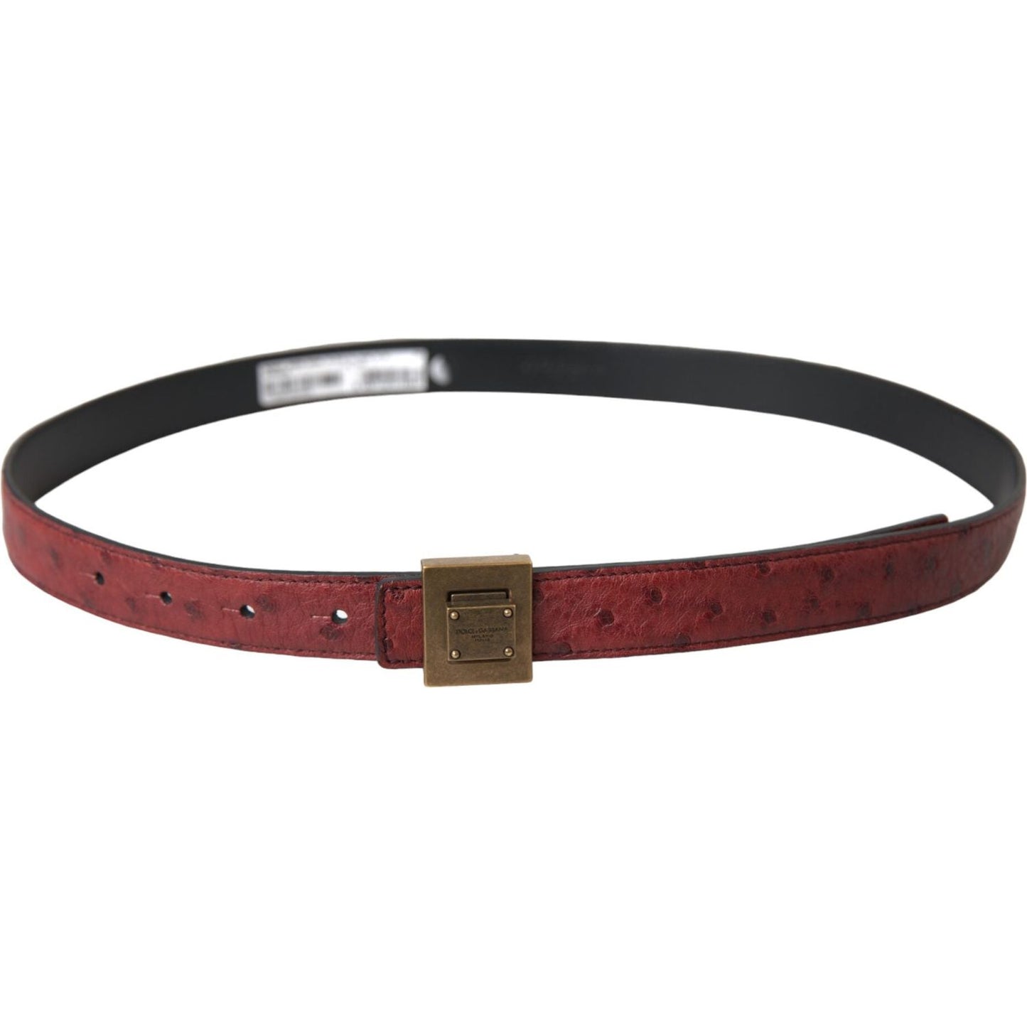 Brown Leather Square Metal Buckle Belt