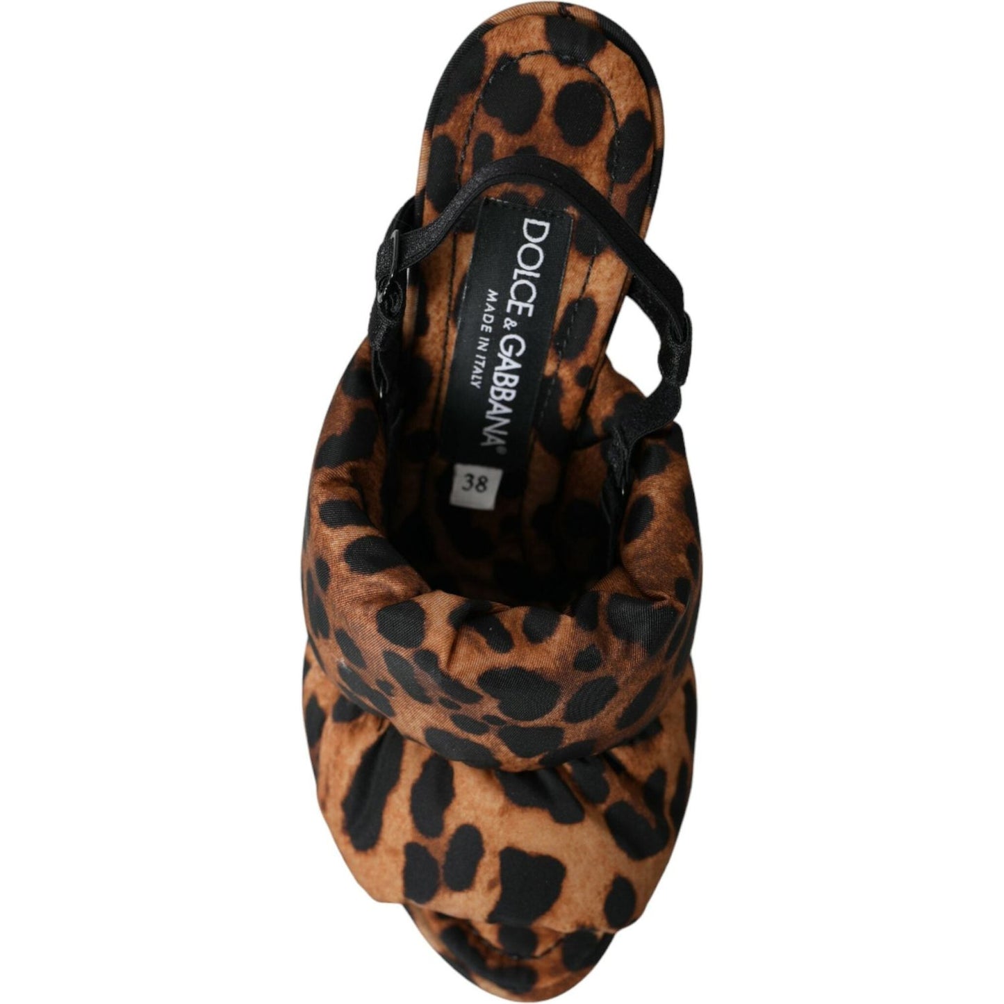 Dolce & Gabbana Brown Leopard Slingback Heels Sandals Shoes brown-leopard-slingback-heels-sandals-shoes