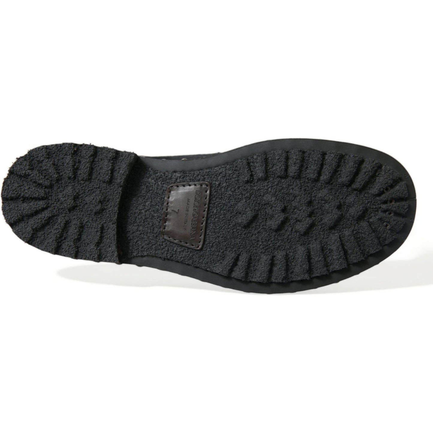 Dolce & Gabbana Elegant Black Calf Fur Derby Shoes black-stable-fur-derby-san-pietro-dress-shoes
