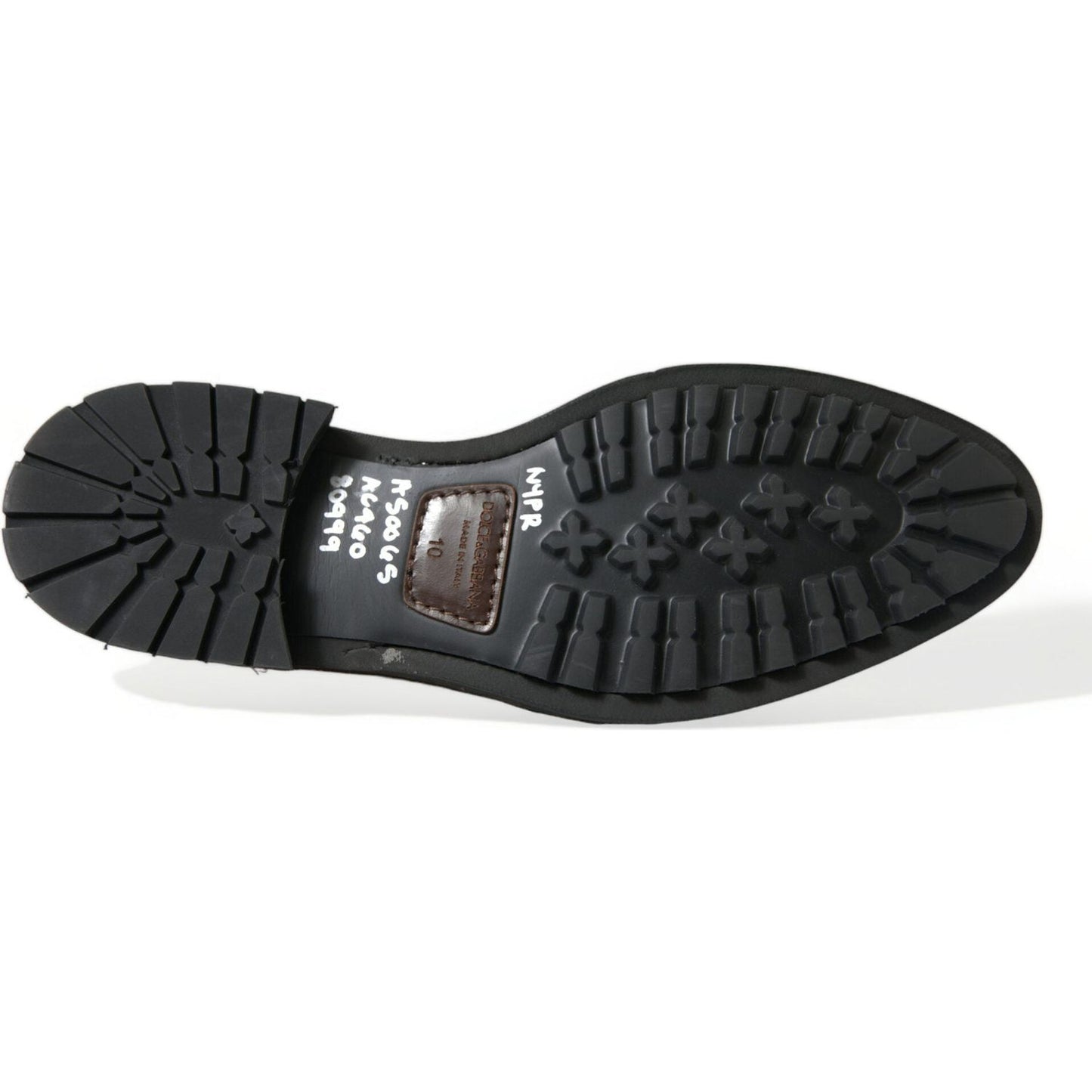Dolce & Gabbana Elegant Black Leather Studded Loafers black-leather-studded-loafers-dress-shoes