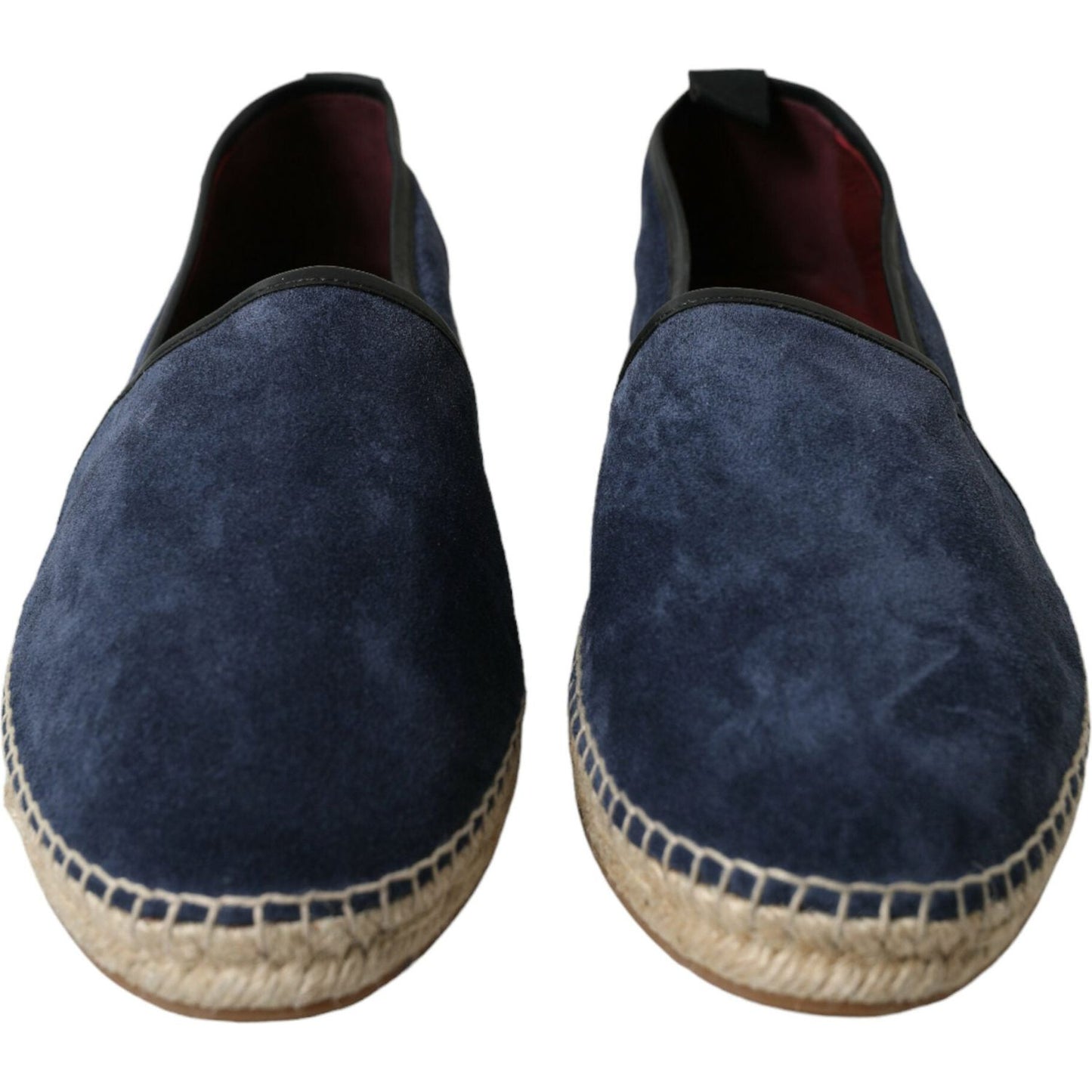 Dolce & Gabbana Elegant Navy Suede Leather Espadrilles blue-leather-suede-slip-on-espadrille-shoes