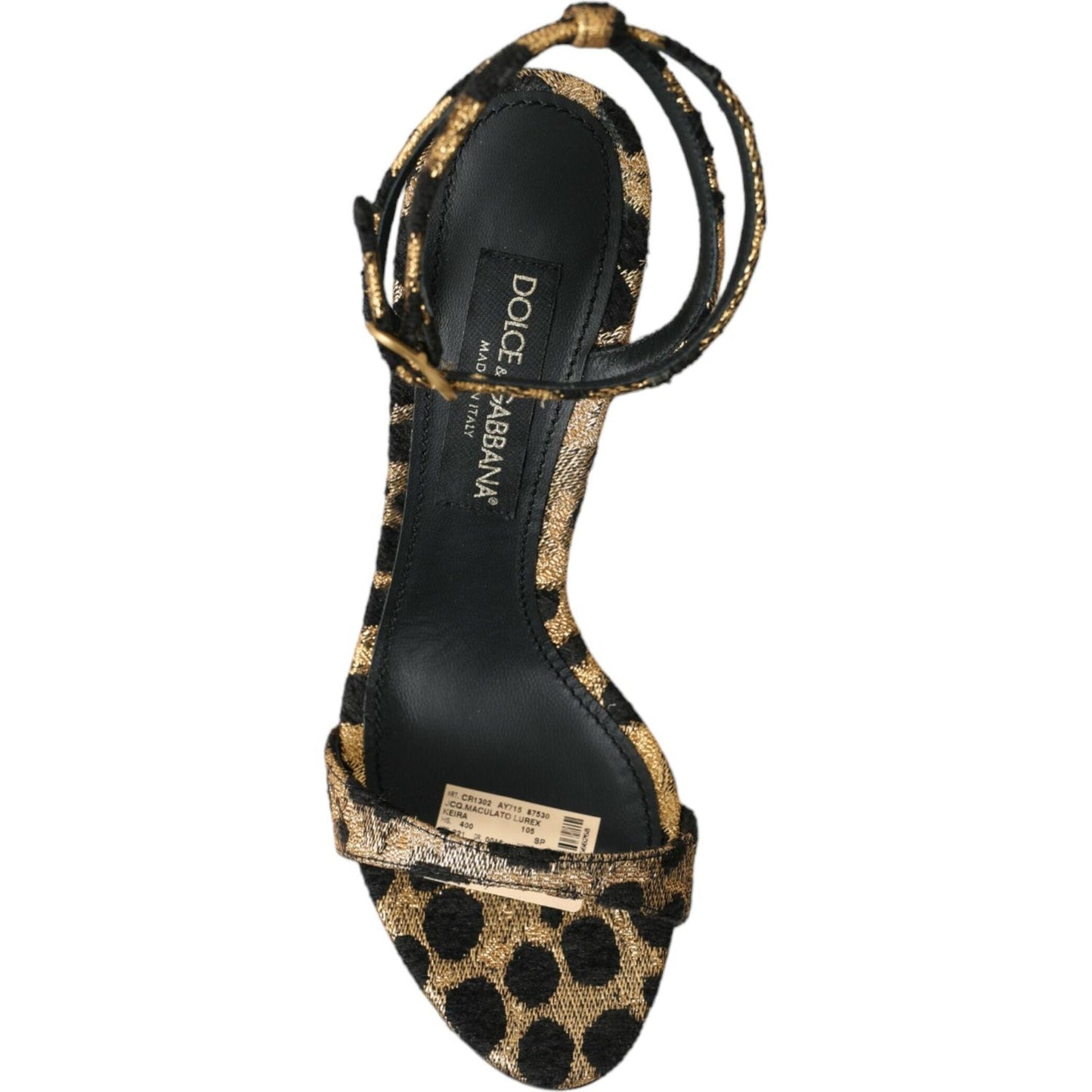 Dolce & GabbanaGold Leopard Crystals Heels Sandals ShoesMcRichard Designer Brands£979.00
